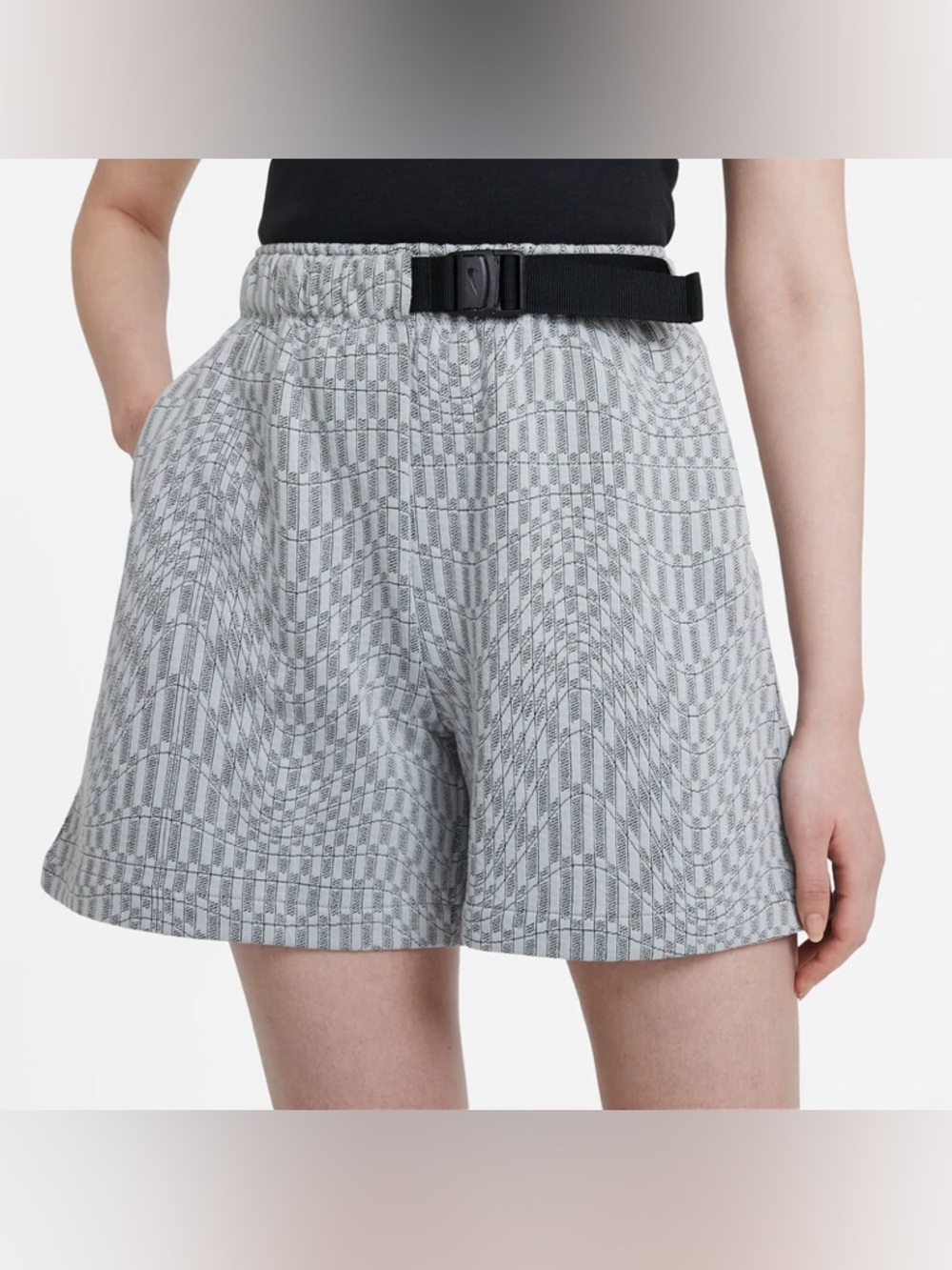 Nike Gray Patterned Women's Bermuda Shorts